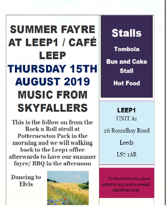 Cafe Leep Summer Flyer